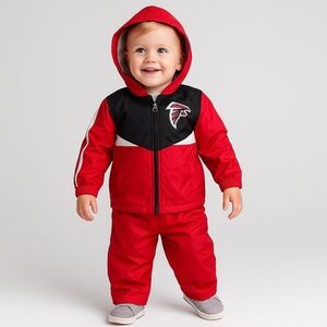 NWT Atlanta Falcons Toddler Windbreaker Jacket & Pants Set - 3T